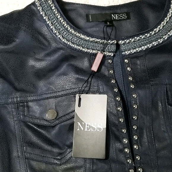 Ness Women's Faux Leather Jacket Size Small - Picture 4 of 9